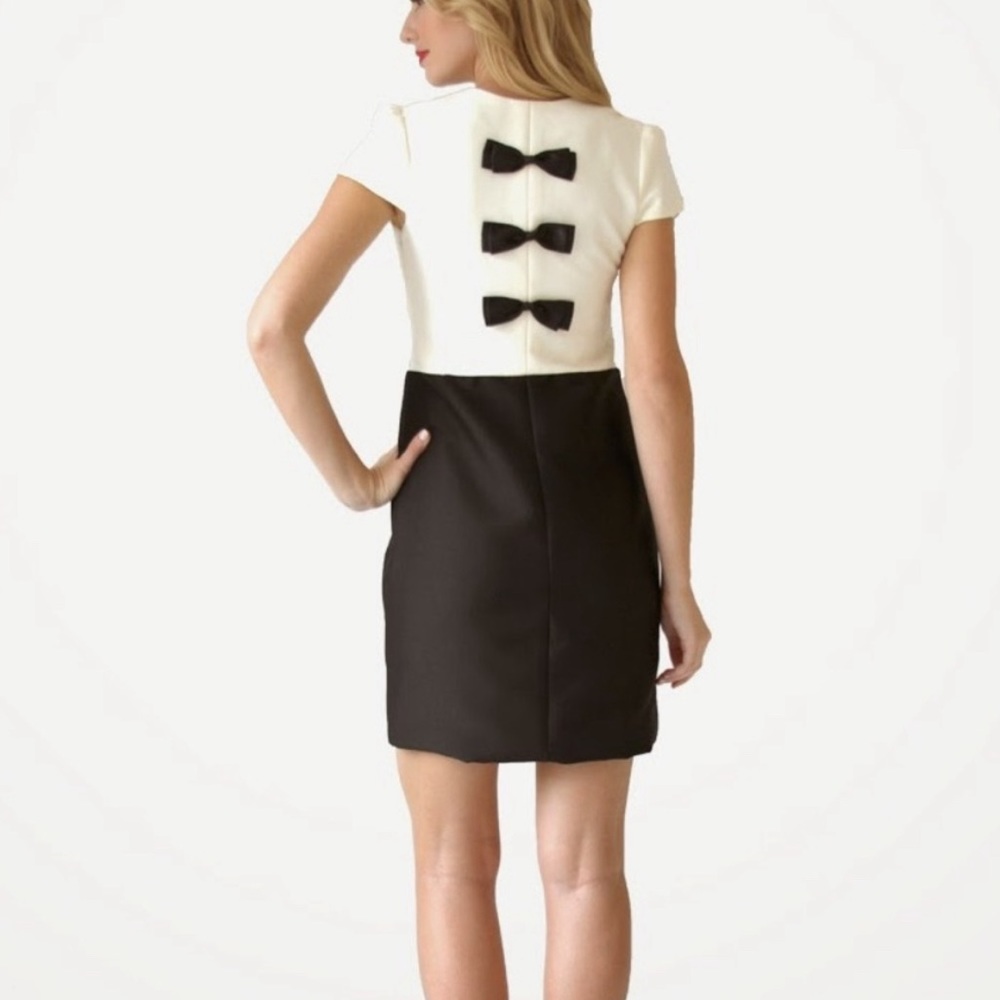 Camilyn Beth Cocktail Black and White Bow Dress 4